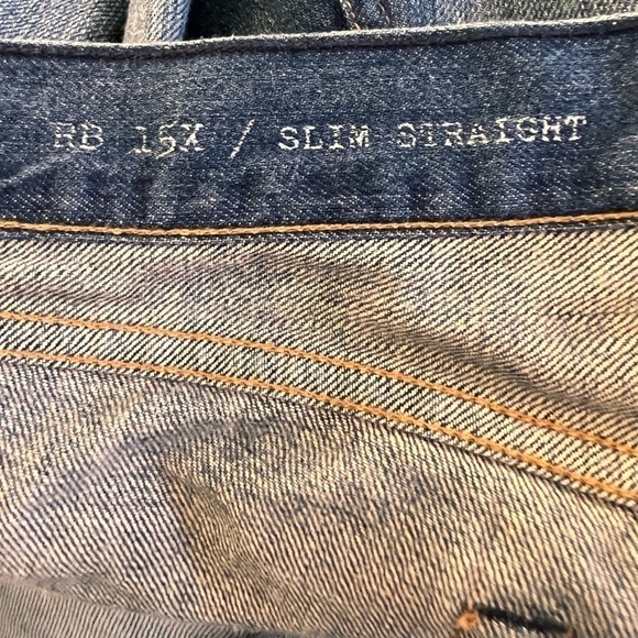 Rag & Bone RB 15x Slim Straight Tailored Workwear Denim Dumont Blue Jeans 31 - Picture 9 of 13